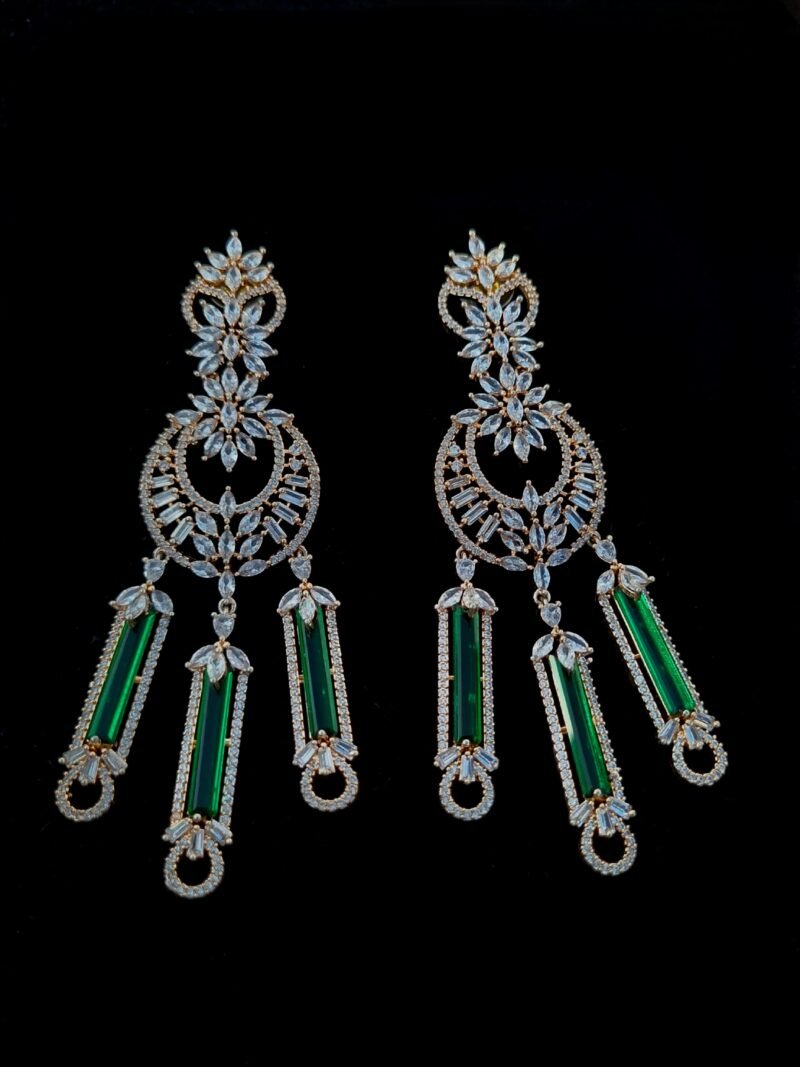 Emerald Cascade Danglers