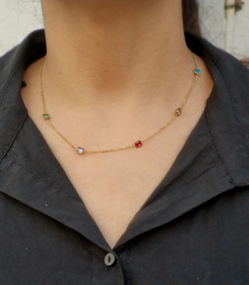 304 stainless steel multicolor neckchain