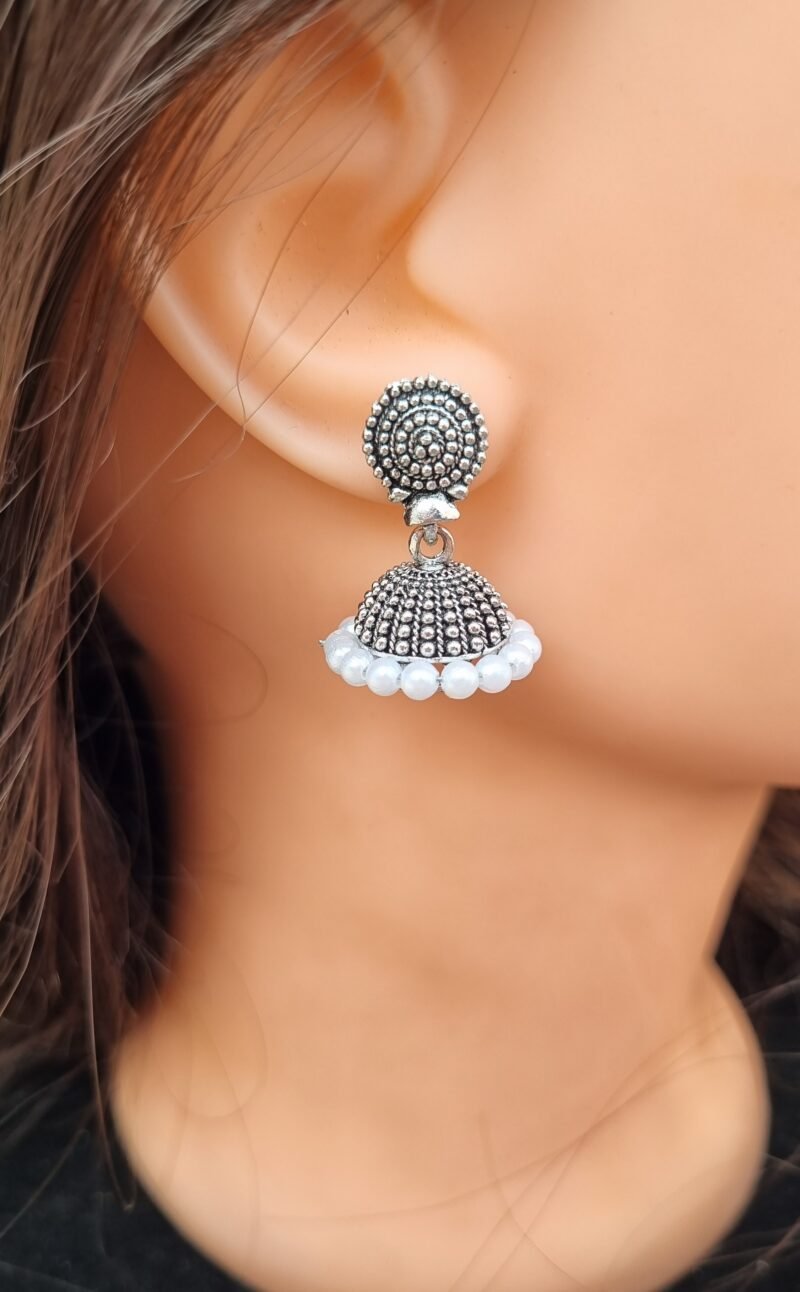 Oxidised Pearl Jhumki